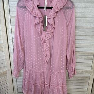 Anthropologie Blush Textured Dress